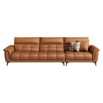 Lanselin italian minimalist head layer cowhide genuine leather sofa