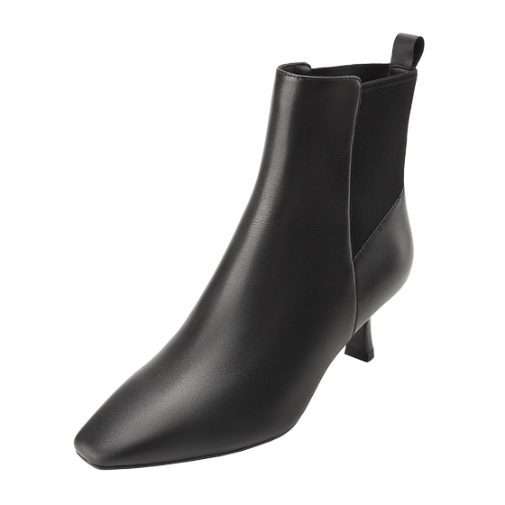 
Dfuse winter small square head fashion show stiletto high heels Chelsea short boots DF34116204
