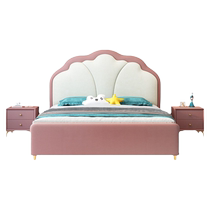 Wennuo childrens bed solid wood 1 2 meters 1 5 meters bedroom light luxury technology cloth soft bag storage boy girl princess bed