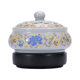 Electronic aromatherapy stove with timed temperature adjustment and digital display and comes with a copper incense dish