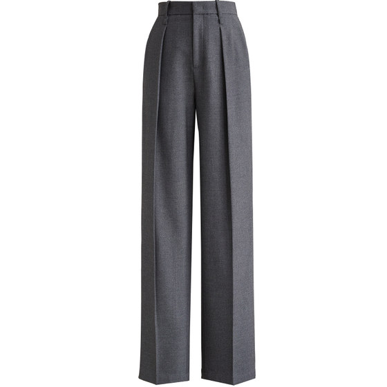 Xia Moka Advanced Gray suit Pants Old Qianfeng Pants are thin, wide -leg pants niche casual straight pants female 7508