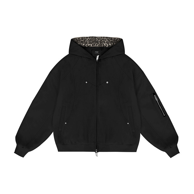 FDR official store leopard print suede jacket