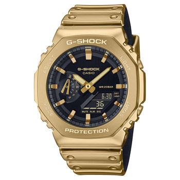 Casio Junior High School Student Watch Gshock Gold Octagonal Sports Waterproof Student Digital Watch Gm-2100Ymg