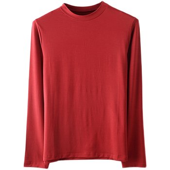 Women's long sleeve round neck modal bottoming shirt