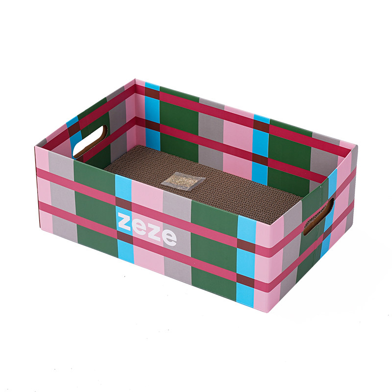 ZEZE cat scratching board corrugated pet claw device wear-resistant