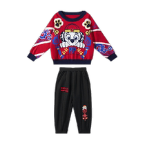 Paw Patrol Boys Suit Childrens Autumn and Winter New Warm Sweater Sweater Baby New Years Cute New Years Clothing Suit