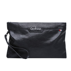 Authentic men's genuine leather handbag envelope bag Korean style fashion large capacity soft cowhide casual men's bag clutch bag