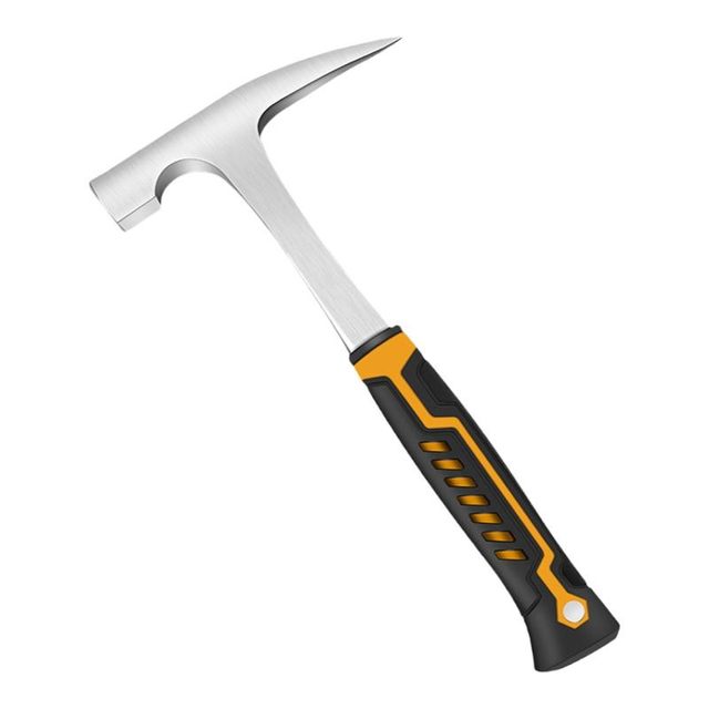 Professional geological hammer sheet metal hammer stone digging tool pointed flat hammer quarry mountaineering hammer mining tool