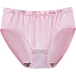 4-Pack of Ab Underwear for Women, Pure Cotton Briefs, Middle-Aged and Elderly Mothers, Large Size, Loose, All-Cotton, Mid-Waist, Antibacterial Shorts
