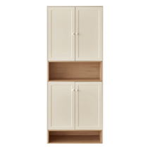 Quanyou Home Style crème porte dentrée murale armoire à chaussures salon entrée armoire de rangement intégrée 129535