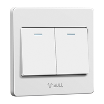 Bull double open double control switch double two open home bedside two open 86 type concealed light switch panel flagship