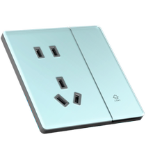 Xinfei switch socket panel 86 type household gray white blue glass concealed ultra-thin 16a air conditioner usb five holes