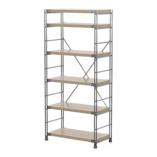 日式置物架落地多层中古储物架厨房收纳架客厅阳台花架简约书架