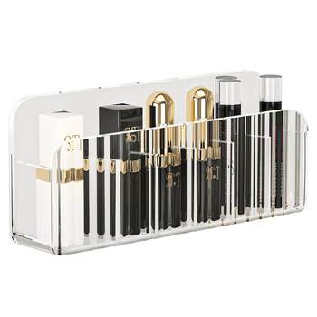 Wall-mounted mirror cabinet door rear storage box