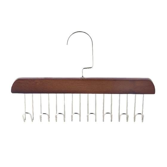 Wooden suspender hanger Multifunctional underwear vest storage artifact dormitory solid wood hook hook wavy drying rack