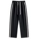 Trendy brand side color block straight casual pants for men retro Trendy brand side color block straight casual pants for men retro
