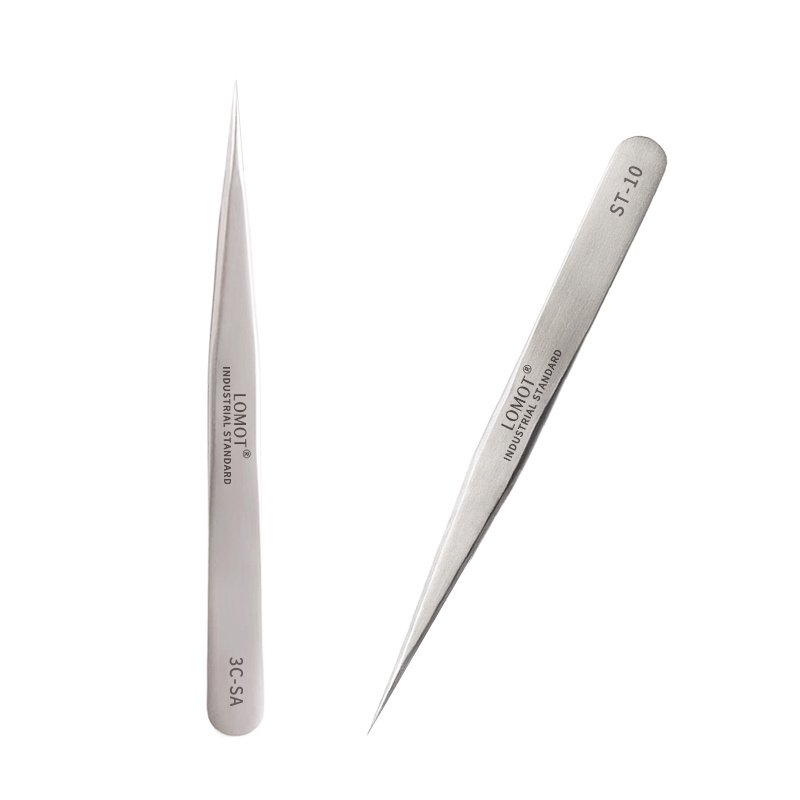 LOMOT Stainless Steel Tweezers Electronics Factory Repair Tools