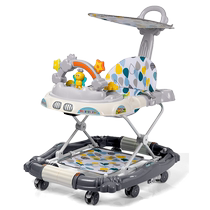 Baby walker is a multifunctional anti-rollover baby walker for boys and girls with anti-o-legs that can be pushed by hand and can sit on a rocking horse to start learning.