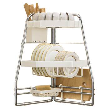 Stainless steel corner dish racks are stable and space-saving