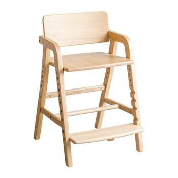 Japanese solid wood children's learning chair can be lifted and lowered with multiple functions