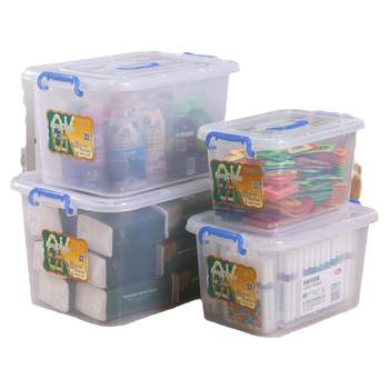 Transparent plastic storage box thickened multi-function storage box with lid extra large toys clothing finishing box car box