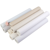 Japanese pure plain color non-woven linen pattern wallpaper 2024 new living room bedroom wallpaper non-self-adhesive off-white