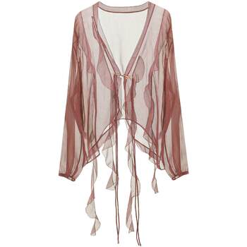 Cocobella 10 ແມັດ ເສື້ອ chiffon ruffled ໄຫມ