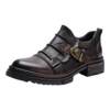Men's British retro leather thick-soled casual leather shoes