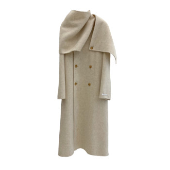 Double-sided cashmere coat and scarf korean style long style