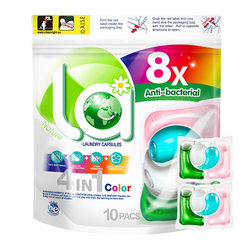 la Little Earth 4-color color-protecting laundry beads decontamination machine washable bag 10 capsules