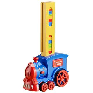 The domino train automatically releases the domino train