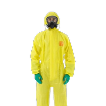 (Self-operated) Ansell protective clothing one-piece full body chemical protective clothing acid and alkali resistant dustproof spray paint labor protection work clothes for men