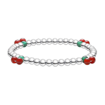 Trendy Acer Fun Fun Silver Agate Bracelet Silver Jewelry Bracelet Cherry Bracelet Sweet Parent-child Baby Gift