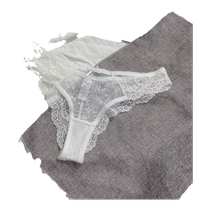 High-cut low-waisted transparent panties thin lace panties feminine half-butt briefs breathable panties large size traceless