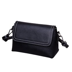 Cross -body small square bag female 2024 new fashion mini leather shoulder bag female soft cowhide tide slopes cross small bag