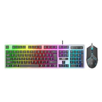 Aoc luminous keyboard and mouse set for wired games