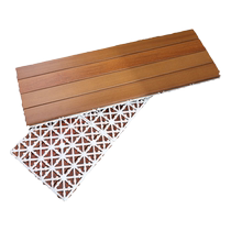 Outdoor anti-corrosive wood floor self-paving outdoor terrace patio floor splicing balcony garden solid wood waterproof floor patch