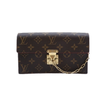 (Самозанятые) Средний 98 Новый Lv Louis Vuitton Кошелек Сумочки Slim Sual Chain Старые Цветы