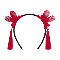 Balabala girls hair accessories New Years headband Chinese style jewelry tassel decorative headband cute sweet Hanfu festive