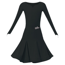Dancers high-end Latin dance competition uniforms for girls professional imitation leather competition uniforms for girls prescribed clothing for art exams advanced version