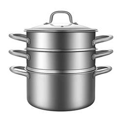 British Mingjue Non-Coated Stainless Steel Soup Pot for Home Use, Thickened Steaming Milk Pot, Steam Pot, Compatible with Induction Cookers