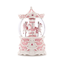 Zaner jarll crystal ball music box music box carousel for girls birthday and graduation gifts