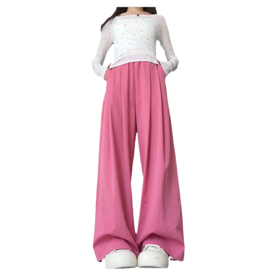 2024 new Raspberry Color Yamamoto Pants for Women High Waist