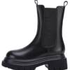 Thick-soled Chelsea short boots with retro style Daphne