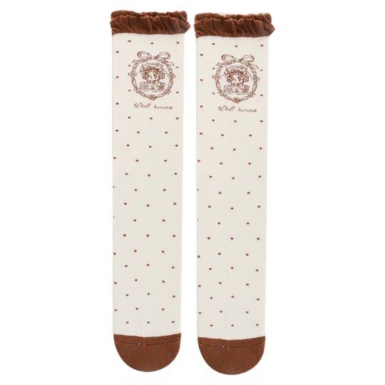 Roji line doll cotton Lolita socks