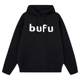 BUFU Loose Hooded Sweater Jacquard Trendy Long Sleeve