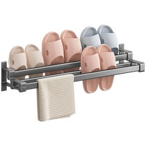 Cabei slipper rack bathroom punch-free large capacity shelf toilet storage rack bathroom shoe wall hanging drain