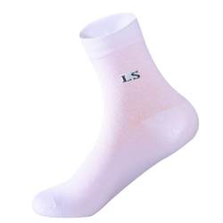 Langsha Men's Socks Men's Summer Ultra-Thin Breathable Mesh Pure Cotton Deodorant Summer Thin Cotton Socks Mid-Tube Socks Summer Style