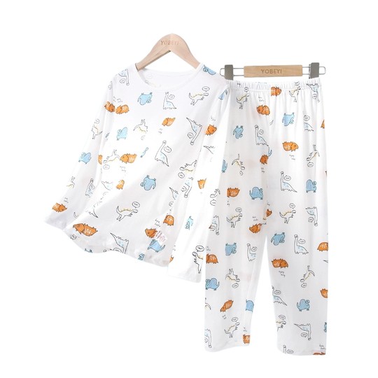 Children's pajamas boys' autumn pure cotton girls' pajamas