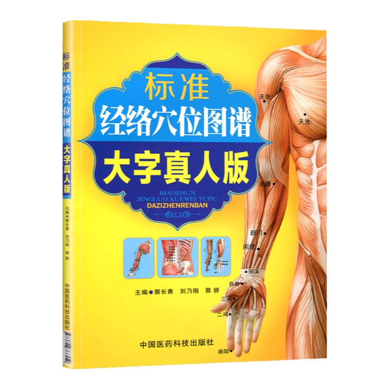 中医经络穴位图谱大字真人版针灸按摩标准图解书人体经络穴位图册